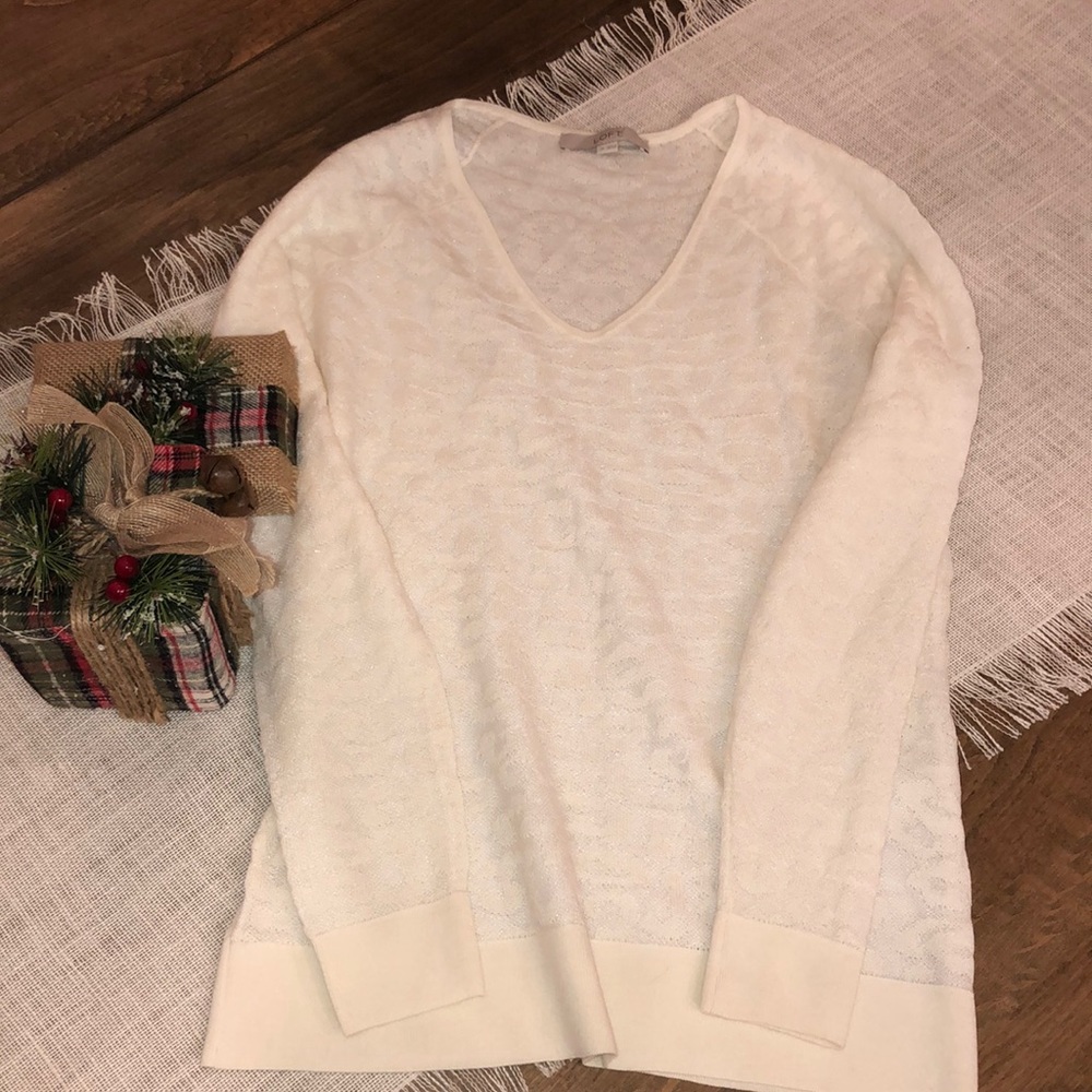Off white leopard print sweater